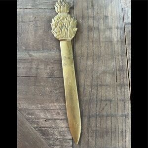 Vintage brass pineapple letter opener